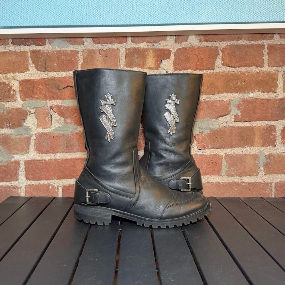 Vintage Harley Davidson Moto Boot